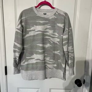 Aerie women Camo Crewneck Sweater